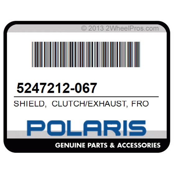 Polaris 5247212-067 Shield, Clutch/Exhaust, Front