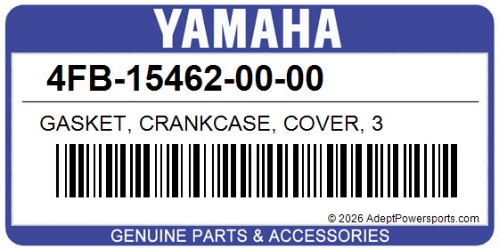 Yamaha 4FB-15462-00-00 Gasket, Crankcase, Cover, 3