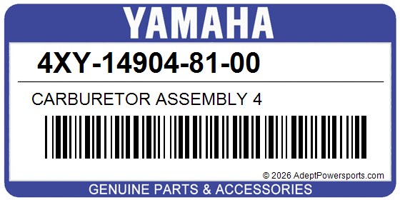 Yamaha 4XY-14904-81-00 Carburetor Assembly 4