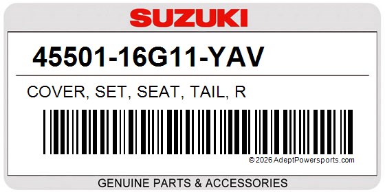 Suzuki 45501-16G11-YAV Cover, Set, Seat, Tail, R