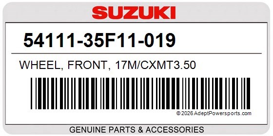 Suzuki 54111-35F11-019 Wheel, Front, 17M/Cxmt3.50