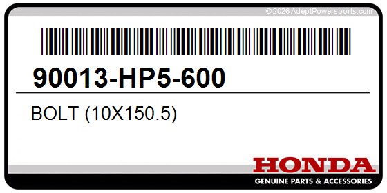 Honda 90013-HP5-600 Bolt (10X150.5)