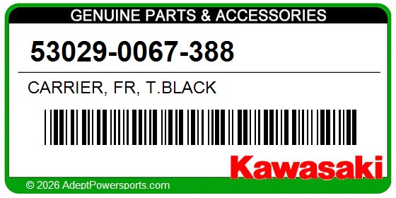 Kawasaki 53029-0067-388 Carrier, Fr, T.Black