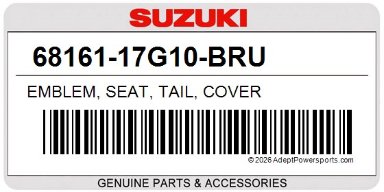 Suzuki 68161-17G10-BRU Emblem, Seat, Tail, Cover