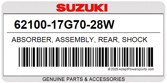 Suzuki 62100-17G70-28W Absorber, Assembly, Rear, Shock