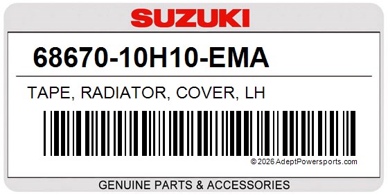 Suzuki 68670-10H10-EMA Tape, Radiator, Cover, Lh