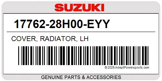 Suzuki 17762-28H00-EYY Cover, Radiator, Lh