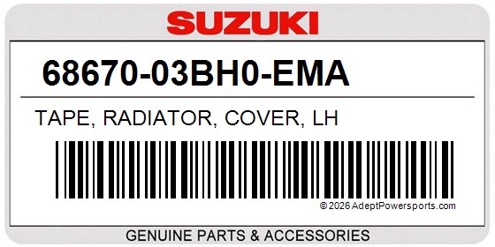 Suzuki 68670-03BH0-EMA Tape, Radiator, Cover, Lh