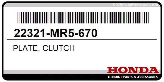 Honda 22321-MR5-670 Plate, Clutch