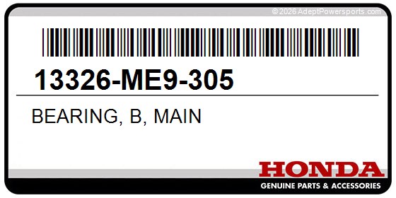 Honda 13326-ME9-305 Bearing, B, Main
