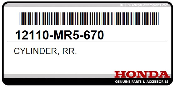 Honda 12110-MR5-670 Cylinder, Rr.