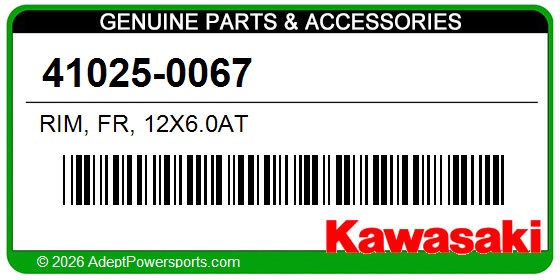 Kawasaki 41025-0067 Rim, Fr, 12X6.0At