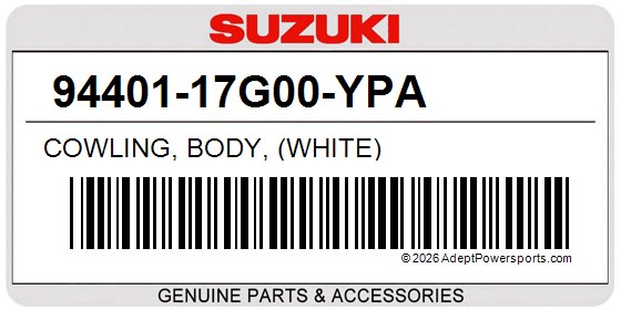 Suzuki 94401-17G00-YPA Cowling, Body, (White)