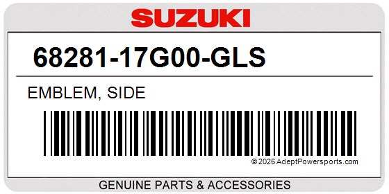 Suzuki 68281-17G00-GLS Emblem, Side
