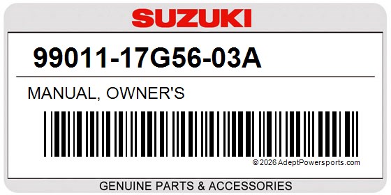 Suzuki 99011-17G56-03A Manual, Owner's