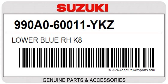 Suzuki 990A0-60011-YKZ Lower Blue Rh K8