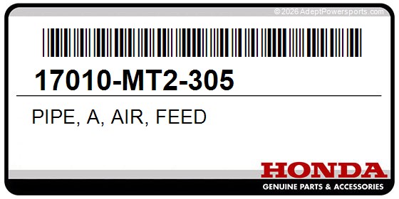 Honda 17010-MT2-305 Pipe, A, Air, Feed