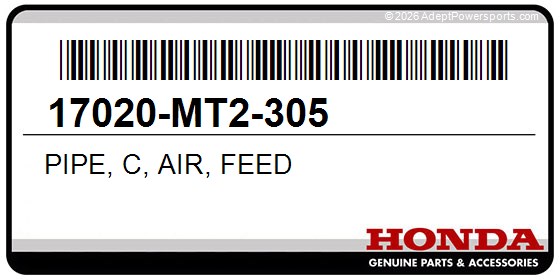 Honda 17020-MT2-305 Pipe, C, Air, Feed