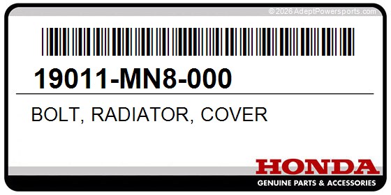 Honda 19011-MN8-000 Bolt, Radiator, Cover