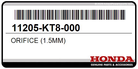 Honda 11205-KT8-000 Orifice (1.5Mm)