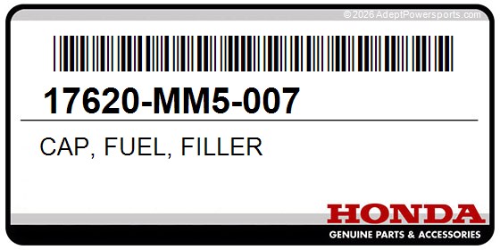 Honda 17620-MM5-007 Cap, Fuel, Filler