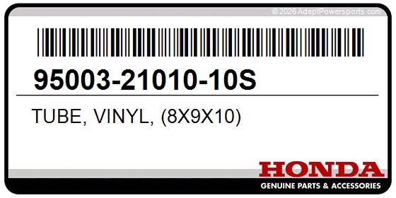 Honda 95003-21010-10S Tube, Vinyl, (8X9x10)