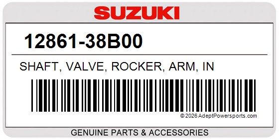 Suzuki 12861-38B00 Shaft, Valve, Rocker, Arm, In