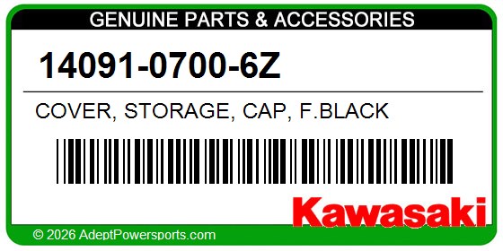 Kawasaki 14091-0700-6Z Cover, Storage, Cap, F.Black