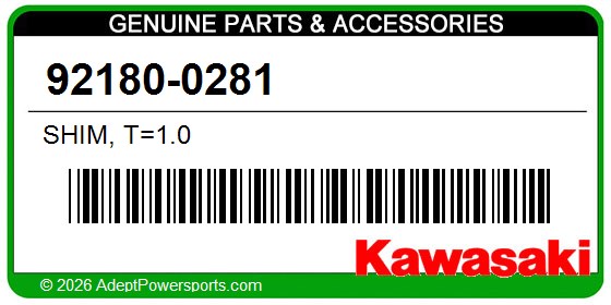 Kawasaki 92180-0281 Shim, T=1.0