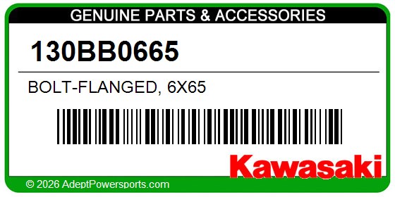 Kawasaki 130BB0665 Bolt-Flanged, 6X65