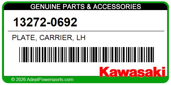 Kawasaki 13272-0692 Plate, Carrier, Lh