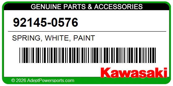 Kawasaki 92145-0576 Spring, White, Paint