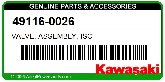 Kawasaki 49116-0026 Valve, Assembly, Isc