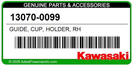 Kawasaki 13070-0099 Guide, Cup, Holder, Rh
