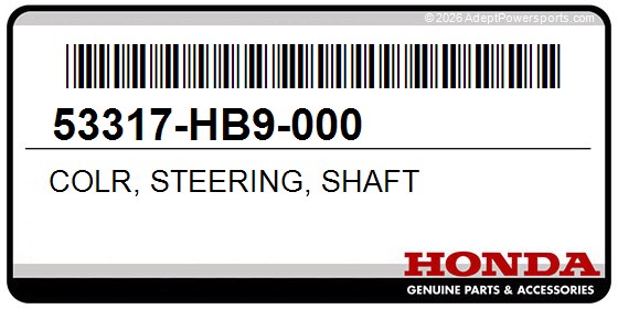 Honda 53317-HB9-000 Colr, Steering, Shaft