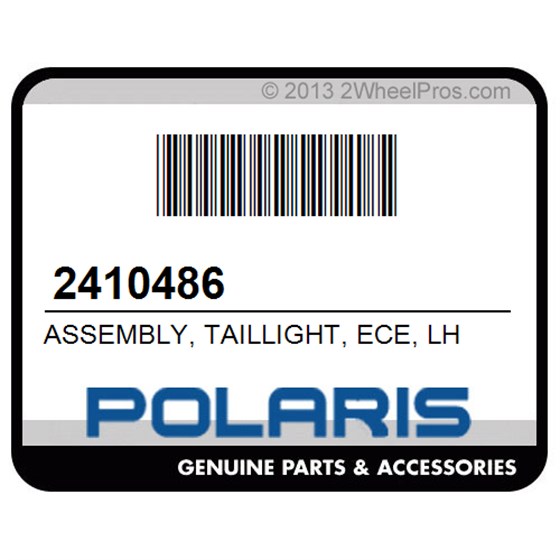 Polaris 2410486 Assembly, Taillight, Ece, Lh