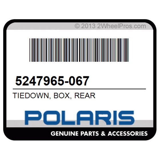 Polaris 5247965-067 Tiedown, Box, Rear