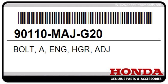 Honda 90110-MAJ-G20 Bolt, A, Eng, Hgr, Adj