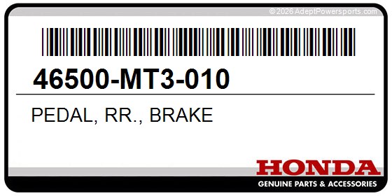 Honda 46500-MT3-010 Pedal, Rr., Brake