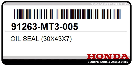 Honda 91263-MT3-005 Oil Seal (30X43x7)