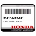 Honda 33410-MT3-611 Turn, Signal, Sub, R.