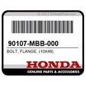 Honda 90107-MBB-000 Bolt, Flange, (10X49)
