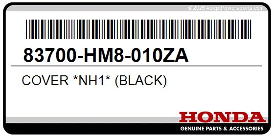 Honda 83700-HM8-010ZA Cover *Nh1* (Black)
