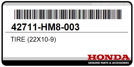 Honda 42711-HM8-003 Tire (22X10-9)