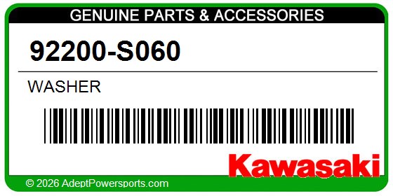 Kawasaki 92200-S060 Washer