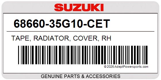 Suzuki 68660-35G10-CET Tape, Radiator, Cover, Rh