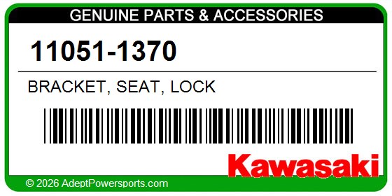 Kawasaki 11051-1370 Bracket, Seat, Lock
