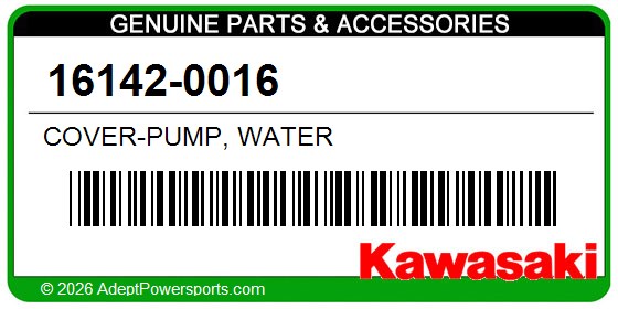 Kawasaki 16142-0016 Cover-Pump, Water