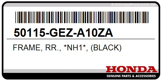Honda 50115-GEZ-A10ZA Frame, Rr., *Nh1*, (Black)