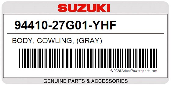 Suzuki 94410-27G01-YHF Body, Cowling, (Gray)